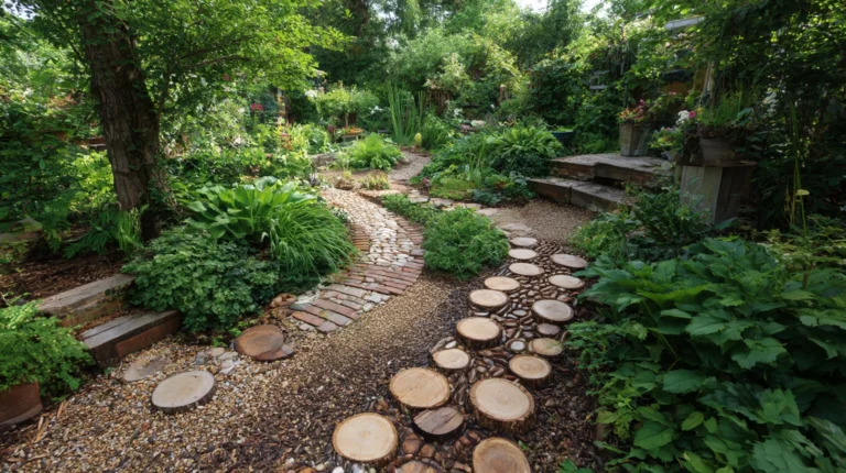 14 DIY Garden Path Ideas Using Cheap Materials