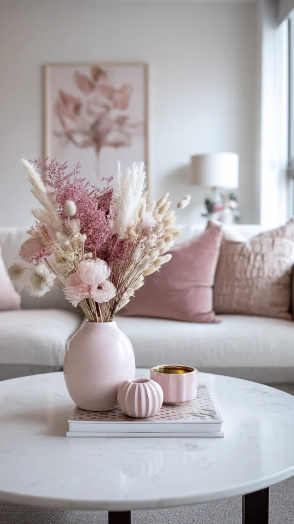 14 Pink Floral Living Room Decor Ideas for a Fresh Elegant Look 12 fr 10 2