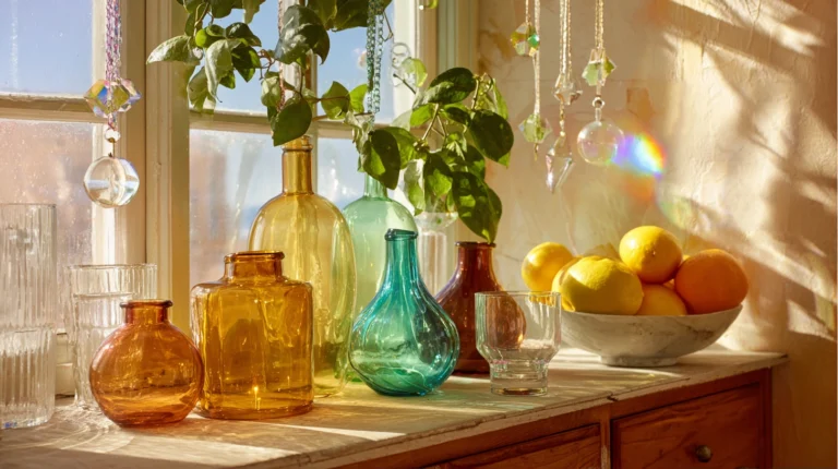 14 Summer Glass Decor Ideas That Reflect Light Beautifully