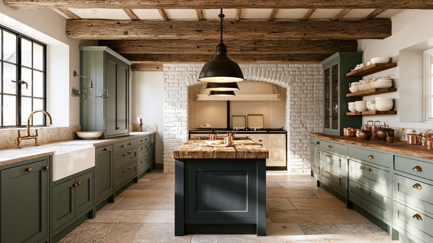zainy A bright inviting modern farmhouse kitchen with warm de a26b485f 68a1 4b0d 98a0 b26d1307d177 0