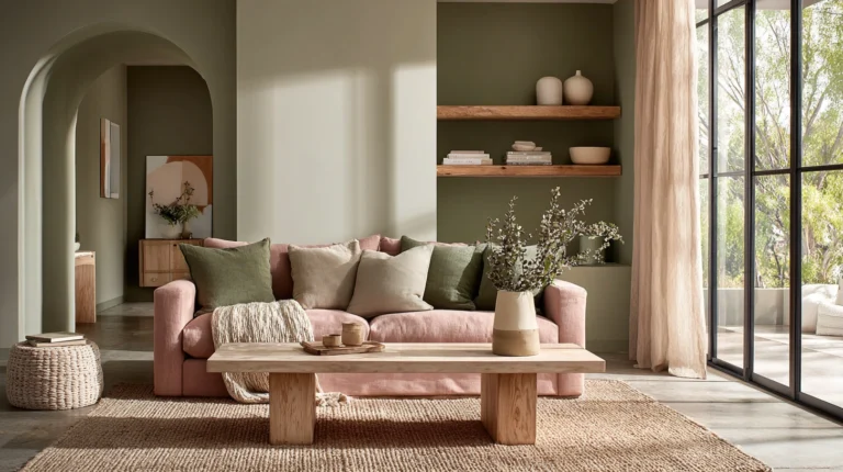 14 Blush and Sage Green Living Room Ideas for an Earthy Feel