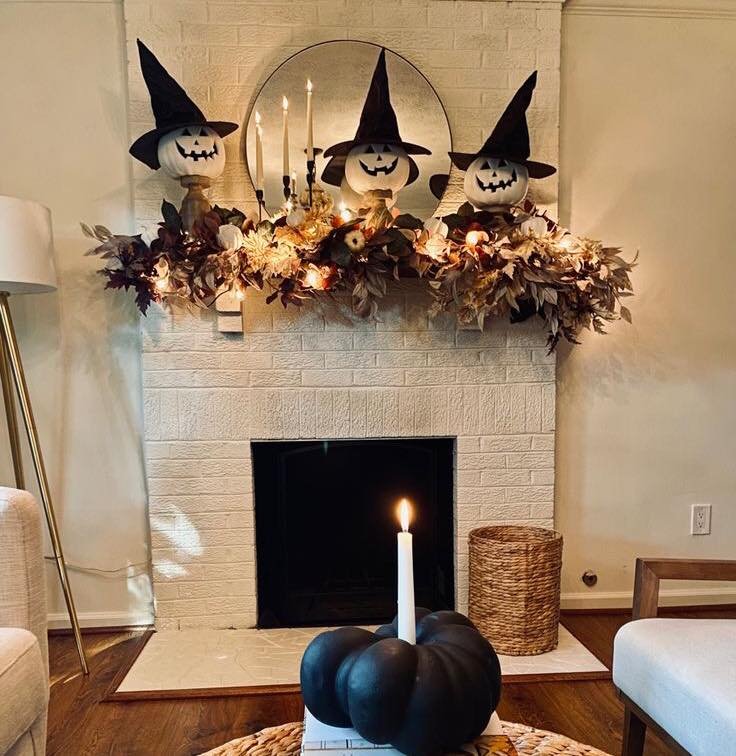 How to Style a Halloween Mantel Without It Looking Tacky