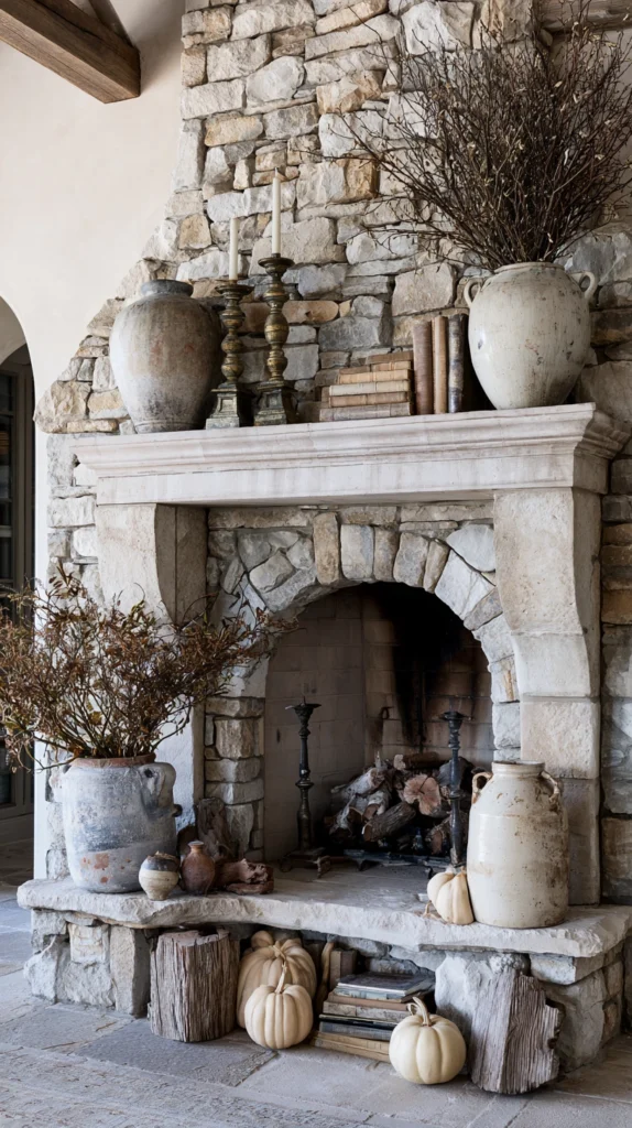 15 Fall Fireplace Mantel Decor Ideas 7 wf 5