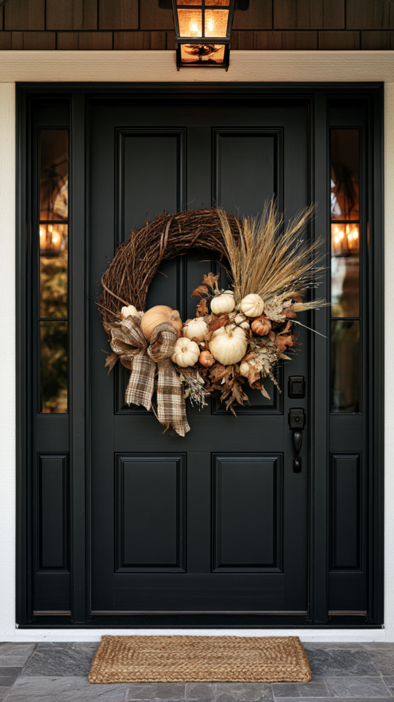 How to Transition Your Home Decor From Halloween to Thanksgiving 5 zainy 4.5. Transition the Wreath Instead of Replacing It Twic bfdcb9e2 343b 473d 9847 87af0ad287ca 2