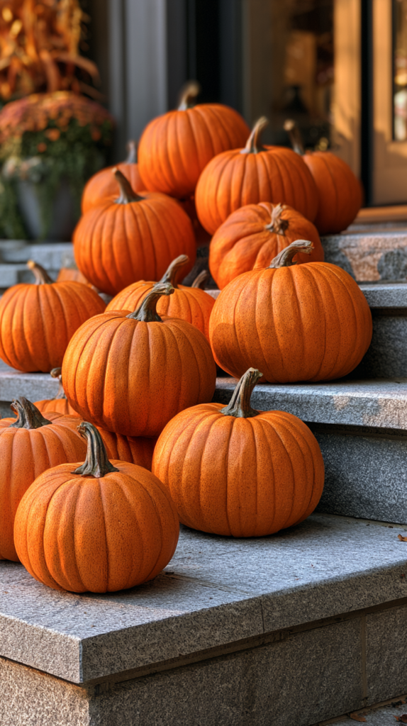 How to Style Faux Pumpkins So They Look Real 5 zainy 4. Buy Ugly Ones on Purpose A modern fall entryway styl b31ce71f 9b9e 4744 9152 8fb54a6ff57a 0