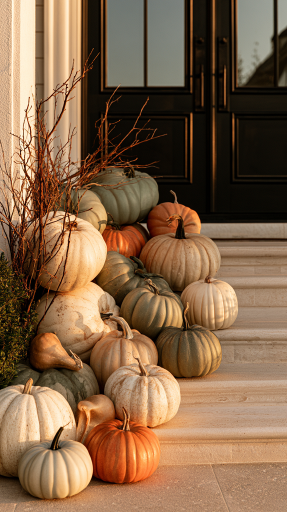 How to Style Faux Pumpkins So They Look Real 6 zainy 5. Mix Faux With Real Every Single Time A modern front 490b56e7 a252 445c 8f46 43fa5e2710a3 0