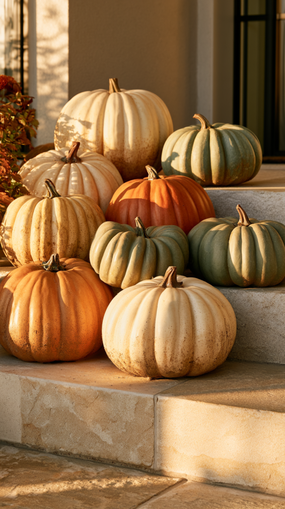 How to Style Faux Pumpkins So They Look Real 7 zainy 6. Add Dirt Or at Least the Suggestion of ItA close up 40ac2cef 8b2c 40ac 9aae a9b949460c18 3