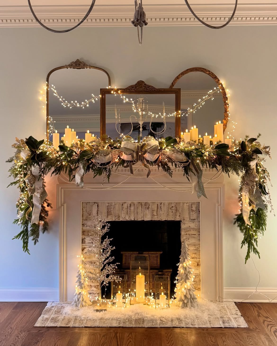 ✨✨✨Christmas Mantel 2024 ✨✨✨ So much inspo went into this beauty Shes full of twinkling lights